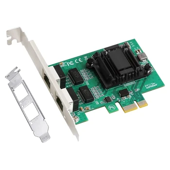 2-Port Pcie Gigabit ethernet Tinklo plokštė 1000M Dual Uostų PCI Express Ethernet Adapteris Su 82571EB LAN NIC Kortelė, Skirta 