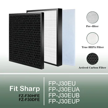 HEPA filtras FZ-F30HFE Anglies filtras FZ-F30DFE Oro Valytuvas Sharp FP-J30EU FP-J30EUA FP-J30EUB FP-J30EUP