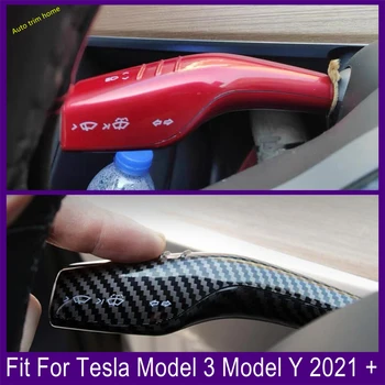 Priedai Vairas Pavarų Perjungimo Svirtys Apdailos Rėmelis Padengti Trim Tinka Tesla Modelis 3 2018 - 2021 / Modelis Y 2021 2022