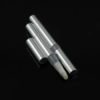 Tuščias 3 ML Kosmetikos Konteinerių Sidabro Aliuminio Vamzdis, Dantų Balinimas Balinimo Esmė Nešiojamų Daugkartiniai Twist Pen