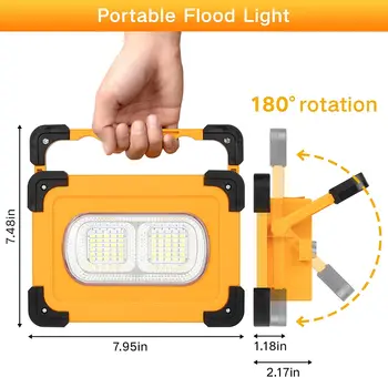 Nešiojamų LED Saulės Dirbti Lemputė USB Įkrovimo Žibintai Magnetinio Potvynių Su Stovu Galia Banko Kempingas Žibintuvėlis Darbo Vietoje