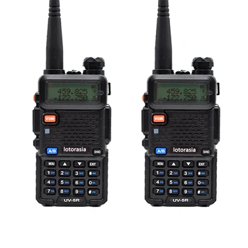 2vnt Walkie Talkie 5W BF-UV5R Du Būdu Radijo Didelės Galios UHF 400-520MHz 128CH Radijo siųstuvas-imtuvas su ausinių