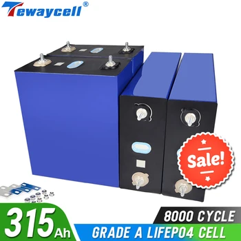 Tewaycell 3.2 V 315Ah 320Ah Lifepo4 Baterija Klasės DIY 12V 24V 48V daugkartinio Įkrovimo Baterija skirta RV Valtis Golfo Krepšelį Saulės jokių mokesčių