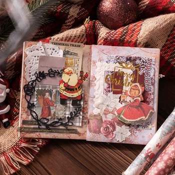 Yoofun 50pcs/pak Linksmų Kalėdų Medžiagos, Popierius Dovanų Kortelės Amatų Priėmimo Dekoro Ppaers Scrapbooking Leidinys 