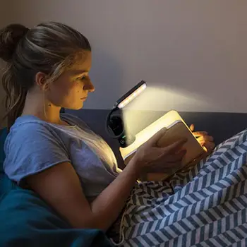 LED Knygų Skaitymo Šviesos Įkrovimo Lemputė Kelis Šviesumo Koregavimas Žibintai Su Spaustuvai Kempingas Knygų Mėgėjams Kelionės Tyrimas