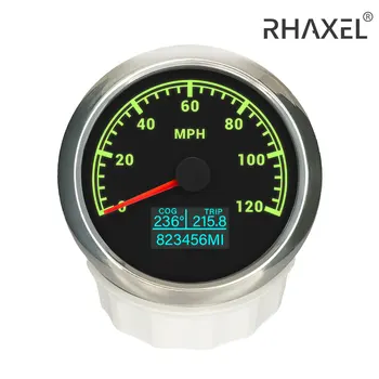 RHAXEL 85mm GPS Spidometro Ridos Matuoklis Matuoklis Automobilį, Sunkvežimis, Motociklas su 7 Apšvietimo 9-32V