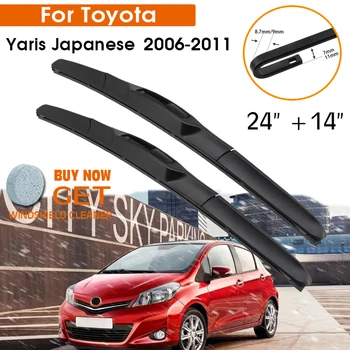Automobilio Valytuvo Toyota Yaris Japonijos 2006-2011 Priekinio Stiklo Guma Silicio Papildymo Priekinio Lango Valytuvų 24