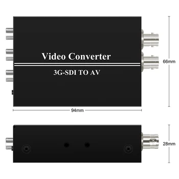 3G-SDI, kad AV SDI Konverteris BNC RCA SDI Garso Scaler Paramos Konverteris SD-SDI,HD-SDI,3G-SDI Signalo, Bus Rodomas TV