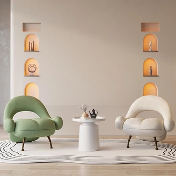 Prabangus Laisvalaikio Audinio, Gyvenamasis Kambarys Sofos, Dizainerio Kūrybos Viena Sofa italijos Kėdė Divani Da Soggiorno Namų Baldai WK50SF