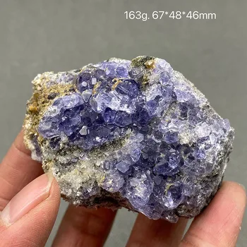 100% Natūralus, mėlyna, Violetinė fluorito grupių mineralinių egzempliorių Perlas lygio Akmenys ir kristalai