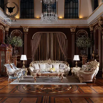 Carlofia meno kolekcija, prancūzijos šviesą medžio masyvo sofa villa gyvenimo kambario baldai