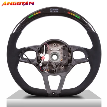 Itlay Alcantara LED Anglies Pluošto Vairas Sprort Automobilių volante esportivo Tinka McLaren