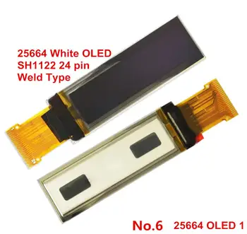 24pin OLED ekranas baltos spalvos 2.08 colių ekranas SH1122 valdytojas 256x64 Remti programinės įrangos 256 lygių ryškumo reguliavimas