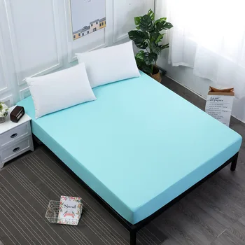 Vientisos spalvos matinis įrengtas lapas, lovatiesė lova