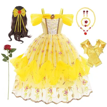 2023 Sping Princesė Cosplay Kostiumas Mergaitėms, Vaikams Halloween Carnival Bithday Šalies Fancy Dress UP Etapo Rezultatus Drabužiai