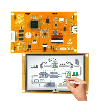 4.3 Colių HMI LCD Ekranas RS232 TTL su USB Valdiklio plokštės + GUI Programa +Varžinio Touchscreen, Pramonė