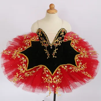 Profesionalūs Baleto Mdc Aksominis Juodas Raudonas Blynas Tutu Vaikų, Merginų, Suaugusiųjų Moterų Baleto Suknelė Mergaitėms Helovinas Kostiumas Ballerina