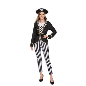 Naujas Aldult Karibų jūros Piratai Kostiumas Helovinas Žaidimas Vaidmenį Piratų Kapitonas Džekas Cosplay Išgalvotas Šalis Suknelė