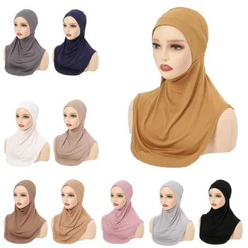 Underscarf Hijab Kaklo Padengti Musulmonų Moterys Šydas Hijabs Šalikas Turbaną Musulmonų Variklio Dangčio Vidinę Hat Bžūp Ninja Skarelė Kaulų Galvos Apdangalai Wrap