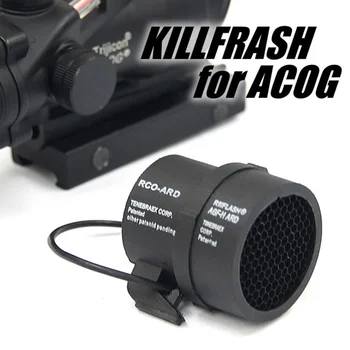 Taktinis ACOG taikymo Sritis Killflash Dangtelis Objektyvo Raštas Medžioklės Optikos Reikmenys Airsoft Pistoletas Red Dot Akyse Nužudyti Flash