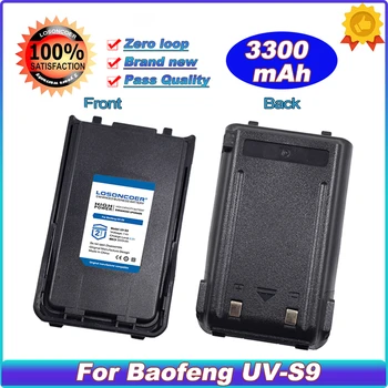 LOSONCOER 3300mAh Walkie Talkie UV-S9 Baterija Baofeng UV-10R UV-5R Pro UV-S9 Plus BF-UVB3 Plius Max
