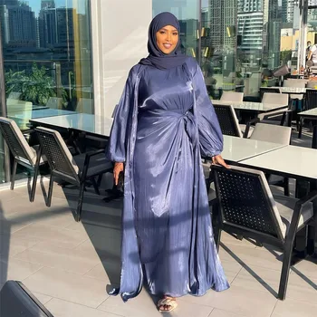 Eid Ramadanas Mubarakas Kaftan Abaja Dubajus Kimono Turkijos Islamo Pakistano Musulmonų Rinkiniai Ilga Suknelė Moterims Skraiste Longue Djellaba Femme