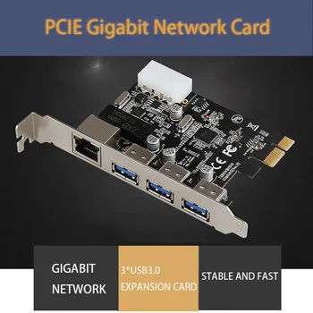 Žaidimas PCIE Kortų Žaidimas Gigabit PCI-E Tinklo plokštė Ethernet Fast Ethernet PCI Express Daugiafunkcinis computer accessories USB3.0 HUB