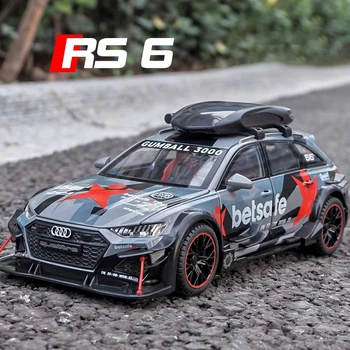 1:24 Audi RS6 DTM Modifikuotų Transporto priemonių Lydinio Žaislas Automobilio Modelio Vairo Stiprintuvas Garso ir Šviesos Vaikų Žaislas Kolekcionuojamų Gimtadienio dovana
