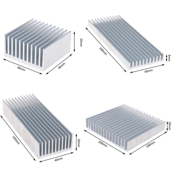 Ekstruzinio Aliuminio Heatsink Didelės Galios LED IC Chip Aušintuvo Radiatoriaus Šilumos Kriaukle