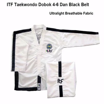 2022 Balta ITF Patvirtinti Taekwondo Kimono Ultralight Kvėpuojantis Vienodas Doboks Su Projekto Siuvinėjimo Taekwondo kostiumas 1-6 Dan Gi