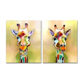 Šiuolaikinio Abstraktaus Gyvūnų Nuotraukų Handpainted Puikus Žirafos Meno Naftos, kaip Sienos Menas, Namų Dekoro Pakabinti PicturesPaintings Dėl Canv