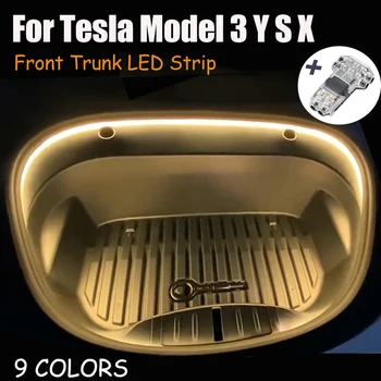 LED Automobilio Priekinio Kamieno Šviesos Ruože Lengva Įdiegti Modifikuotų Apšvietimas Tesla Model 3 Y S X 5M Neoninės Lempos Galiniai Kamieno Gyvinti LED