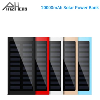 PINZHENG 20000mAh Saulės Energijos Banko Xiaomi 
