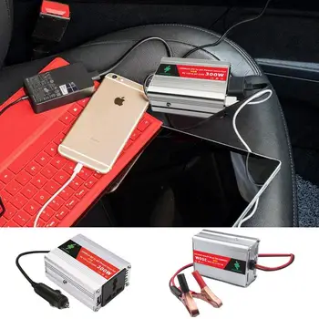 Saulės Energijos Keitiklio Galingas Automobilis Keitiklio Lengvesnės 2 Baterijos, 2 USB jungtimis Ir KINTAMOSIOS srovės Lizdo Adapteris, Skirtas Automobilių, Sunkvežimių Sedanas