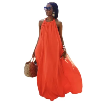 Ilgai Afrikos Maxi Suknelė Moterims Nėrinių Backless Laisvus Drabužius Vasarą Naujas Mados Kietas Paplūdimio Atostogų Boubou Afrikos Suknelė Vestidos
