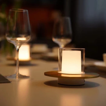 Elektros Žvakė, Lempa, Restoranas Flameless LED Elegantiška Minkšta Šilta Šviesa Stalo Šviesa Gestų Kontrolės Tamsos Stalo Lempa