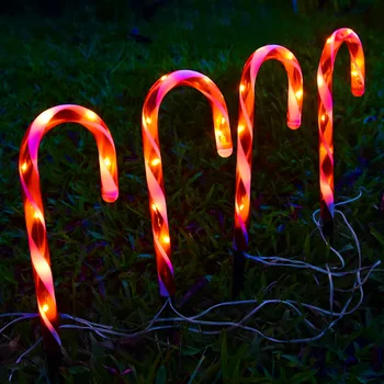 Energijos Taupymo Kalėdų Saldainiai Cukranendrių Vejos Šviesos diodų (LED) Outdor Sodo Saulės Lempos Kelias Kraštovaizdžio Dekoro Gatvės Kieme