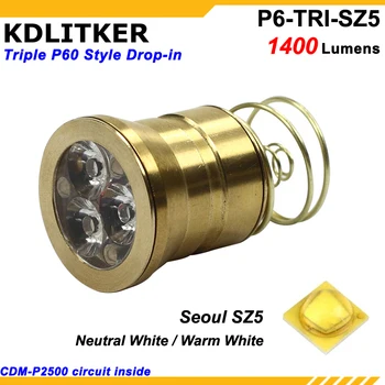 KDLITKER Triple Seulas SZ5 1400 Liumenų Aukštos CRI LED Drop-in Modulis (Dia. 26.5 mm)